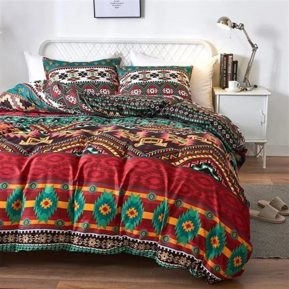 NEW Bohemian Colorful 3 piece Duvet Bedding Set